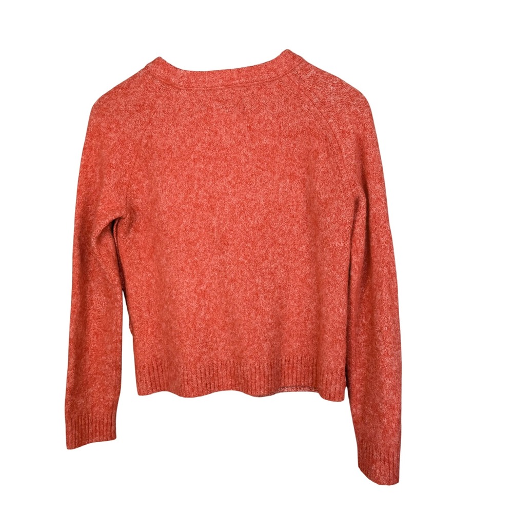 J.Crew Textured Lambswool Crew Neck Sweater Women's M Coral - Picture 2 of 9